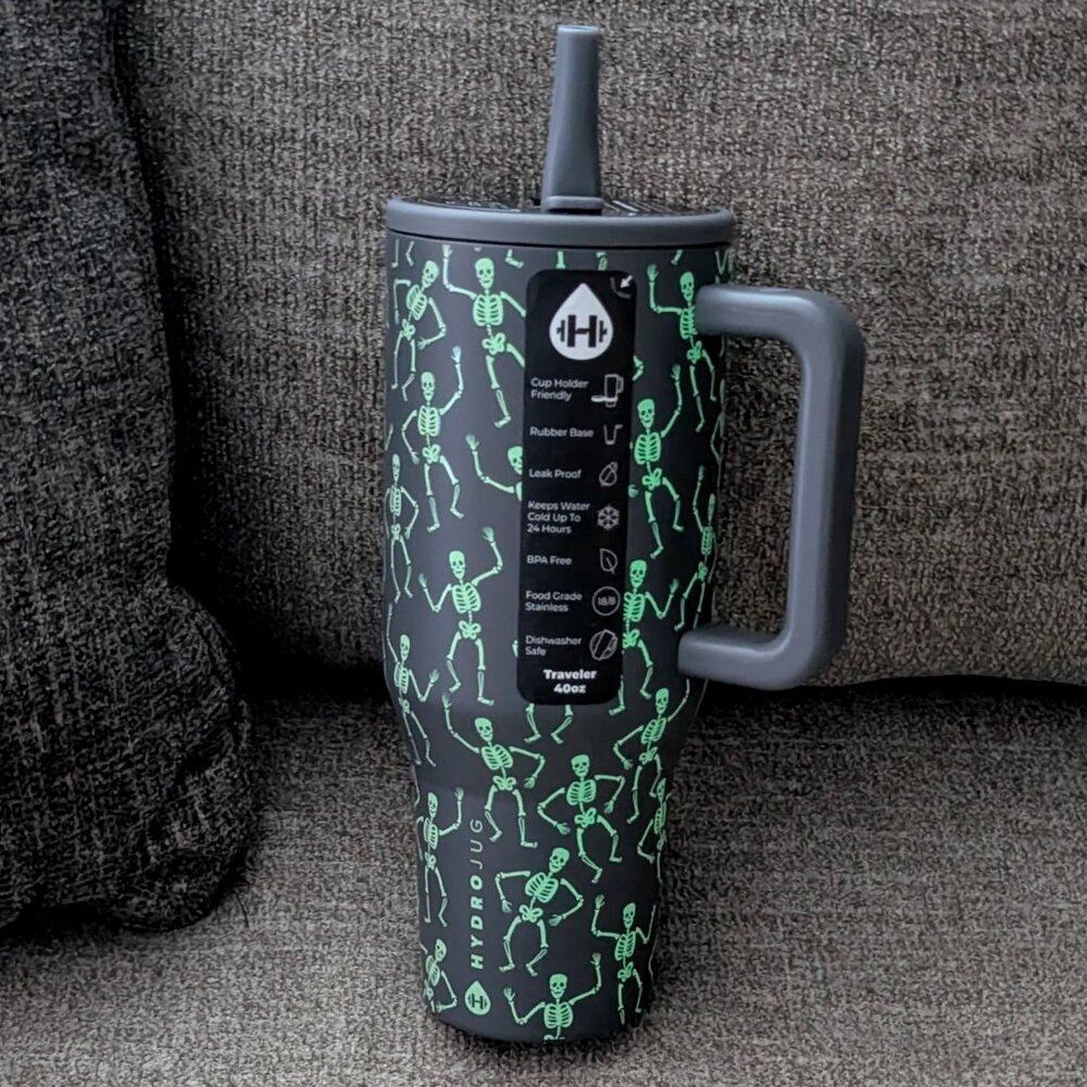 LIMITED EDITION HydroJug 40oz Traveler, 💀DEAD SERIOUS 💀 - Picture 11 of 12